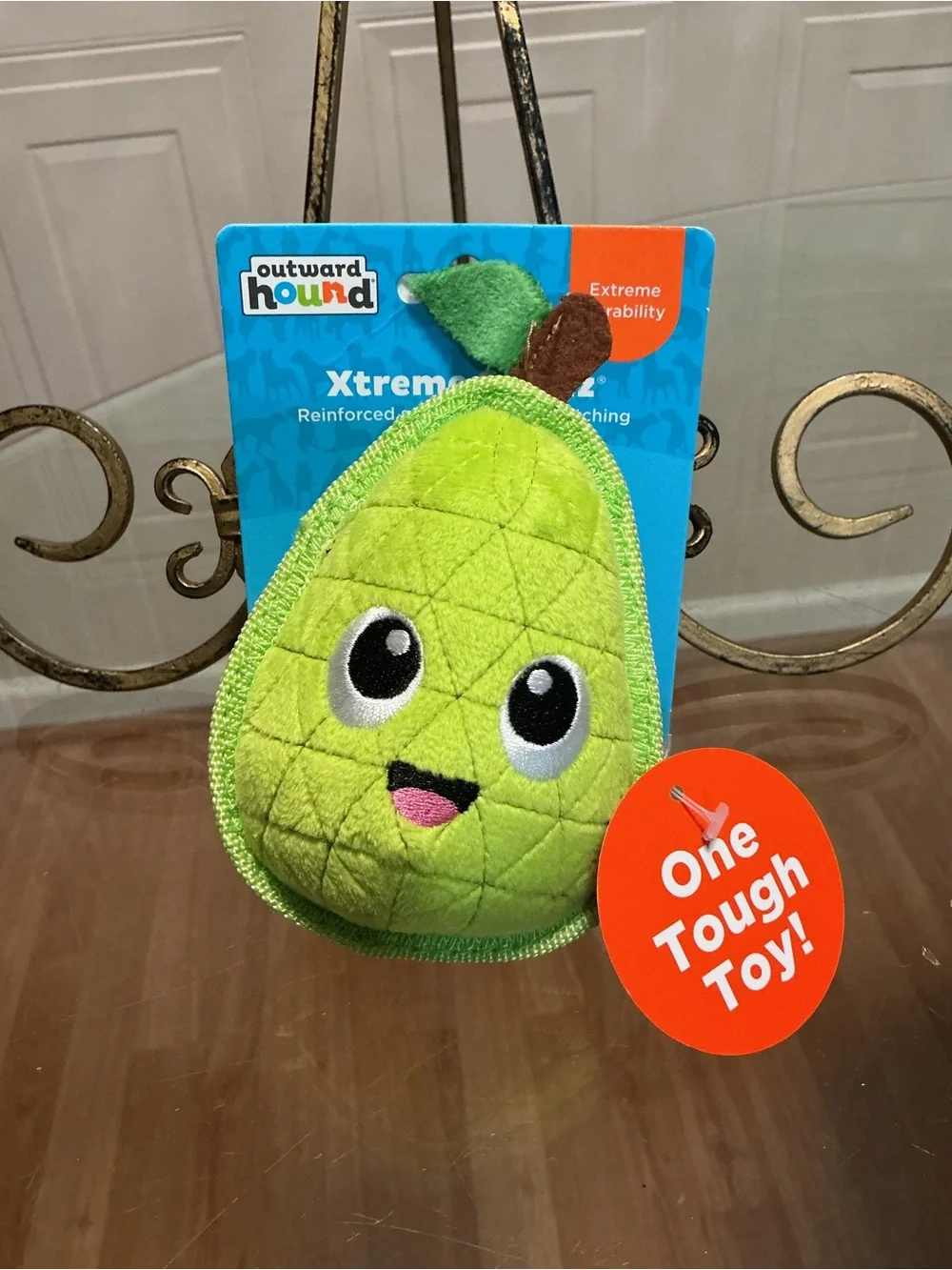 Outward Hound Xtreme Seamz Pear  Plush Squeaky Machine Washable Toy SM